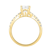 LADIES RING 2CT ROUND/PEAR DIAMOND 14K YELLOW GOLD (CENTER STONE PEAR DIAMOND 1 1/2CT )